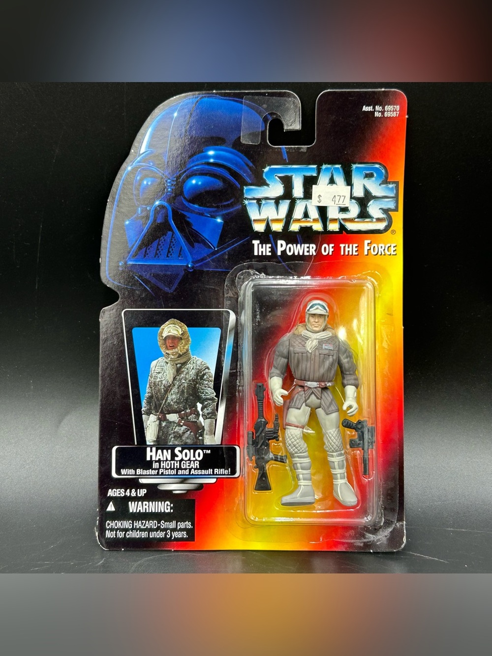 1995 Kenner Star Wars POTF Han Solo Hoth Gear Figure Sealed Red Card